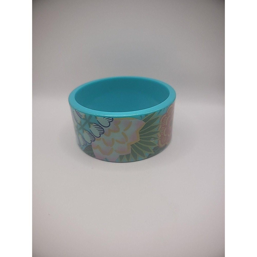 Vintage Bracelet Bangle Blue Red‎ Floral Women Jewelry Costume